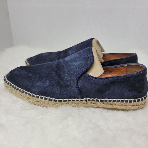 Aquatalia Felipe Blue Canvas Mens Espadrille Shoes Size 8 main image 5